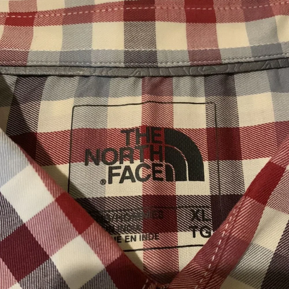 The North Face check button down.